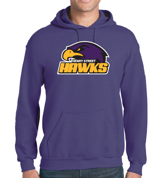 Hawks Purple Gildan Hoodie