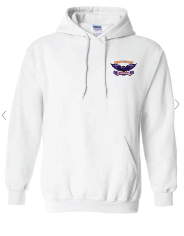 Gildan White hooded sweatshirt